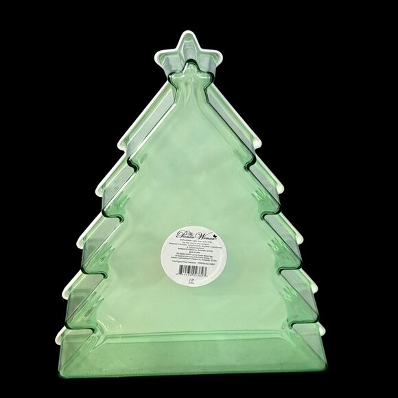 Pioneer Woman CHRISTMAS TREE Treats Cookies Fudge PLASTIC Holder Holiday plate - Picture 11 of 14